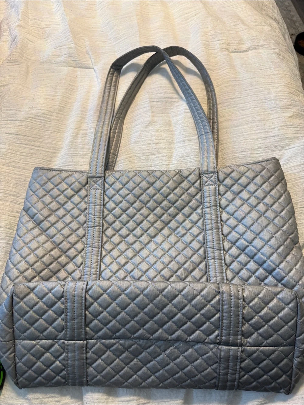 Vera Bradley Quilted Silver Tote